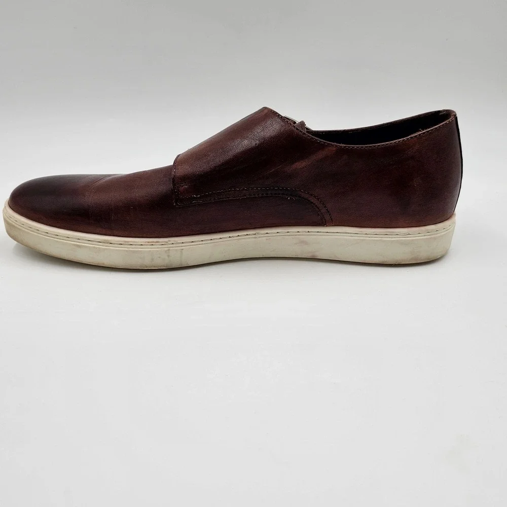 G.‎ Brown Mens Double Monk Strap Leather Sneakers Brown Burnished 2586 Size 11